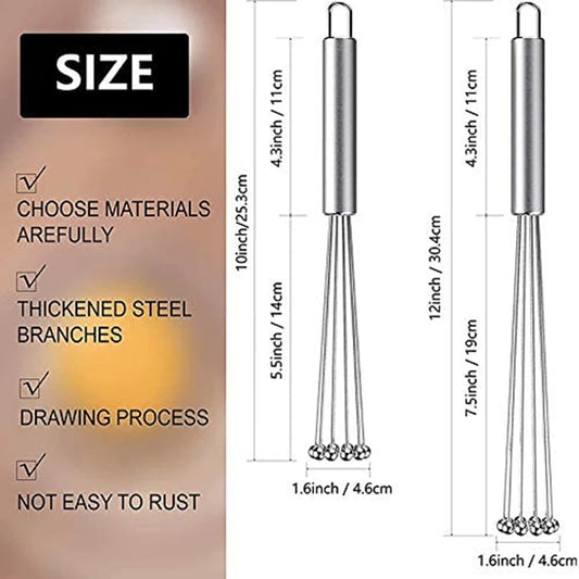 Stainless Steel Kitchen Whisk Set - VELEO