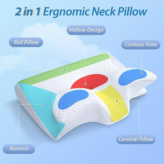 Ergonomic Memory Foam Neck Pillow - VELEO