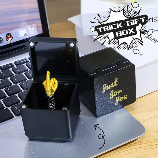 Prank gift box with a surprise pop-up middle finger - VELEO